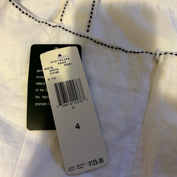 NWT Lauren Ralph Lauren white sleeveless dress, size 4 - Picture 7 of 9